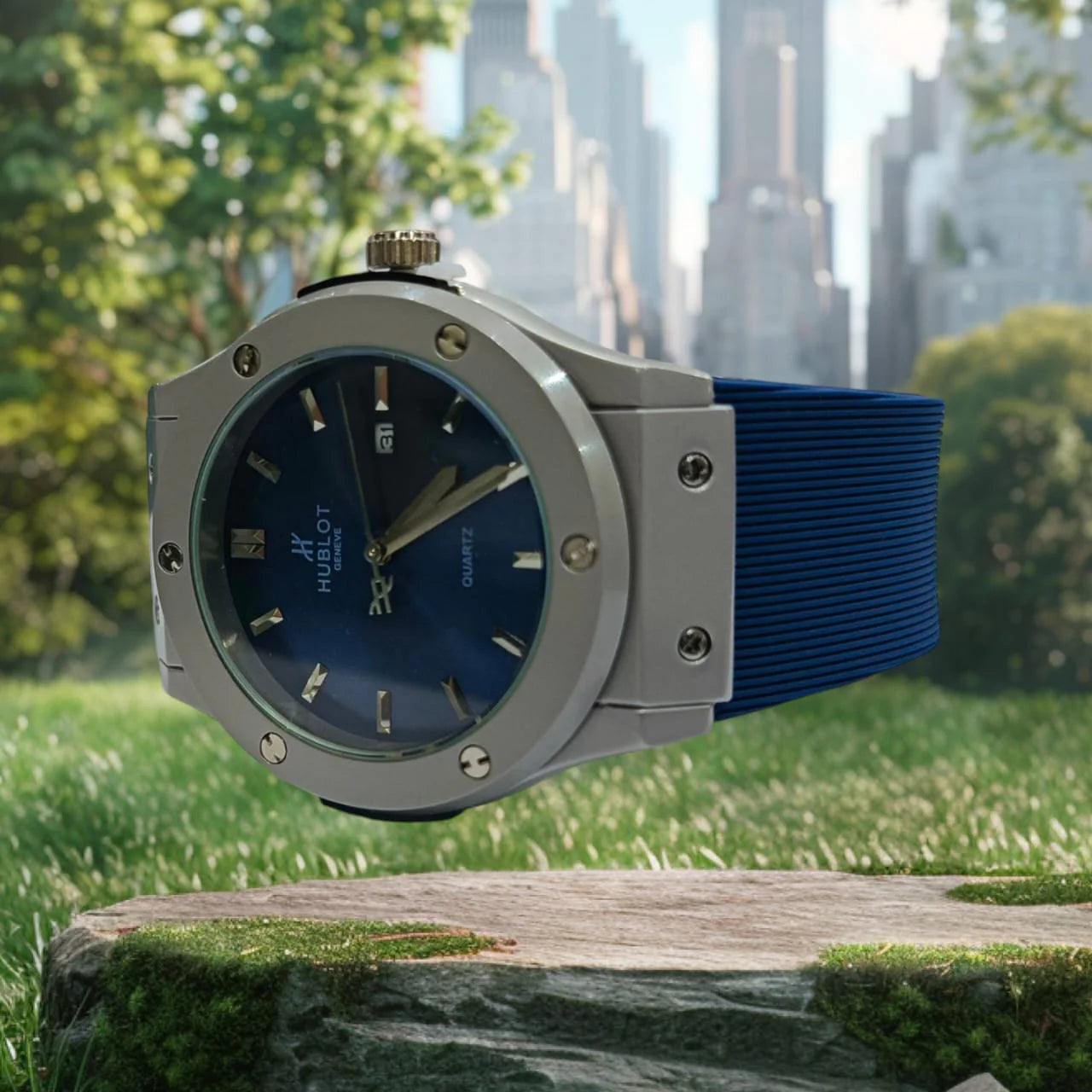 LUXURY HUBLOT QUARTZ CLASSIC WATCH WITH BOX