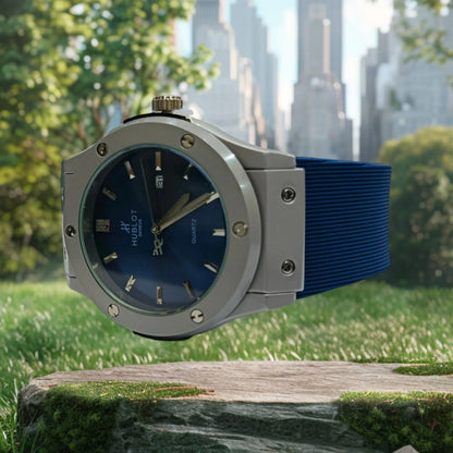 LUXURY HUBLOT QUARTZ CLASSIC WATCH WITH BOX
