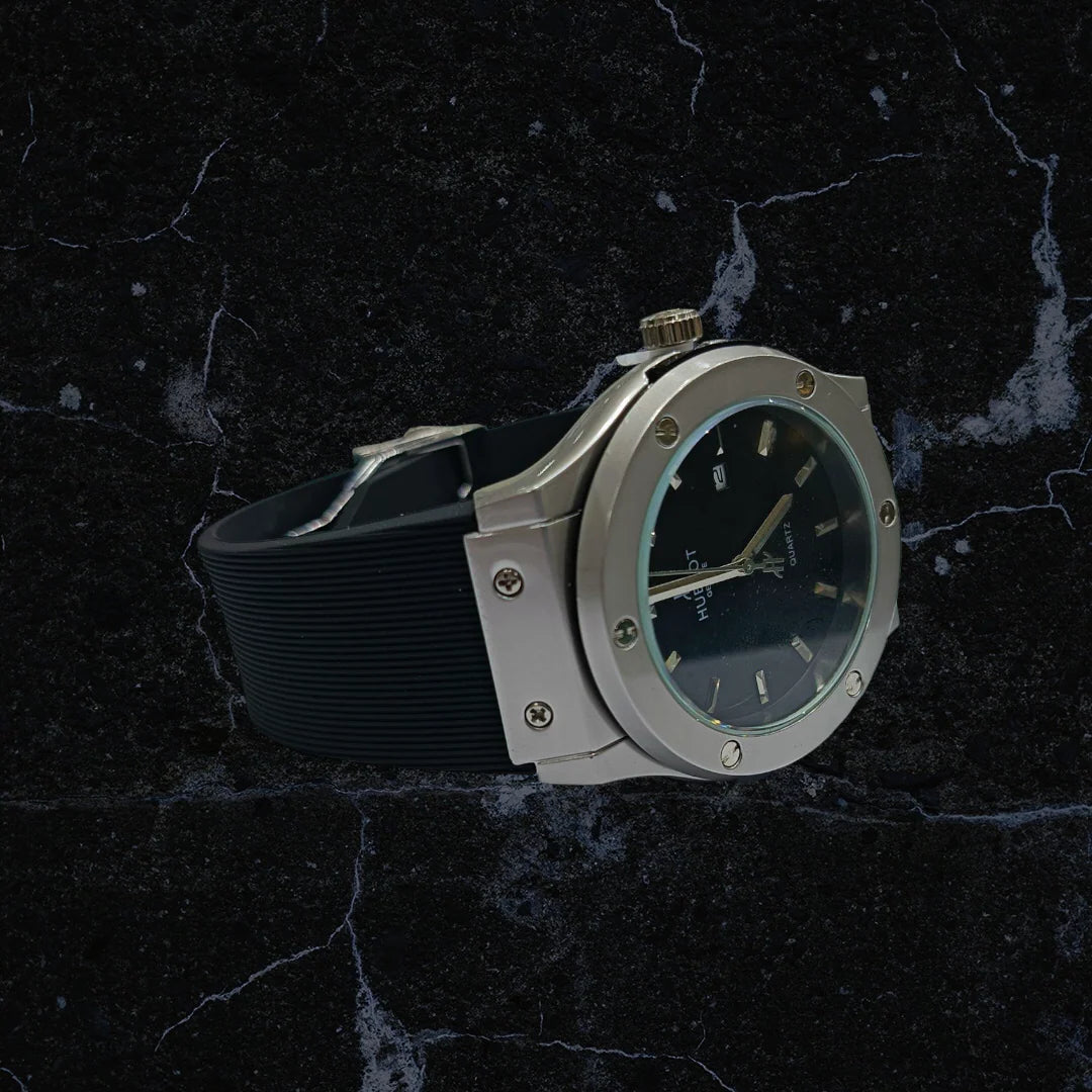 LUXURY HUBLOT QUARTZ CLASSIC WATCH WITH BOX