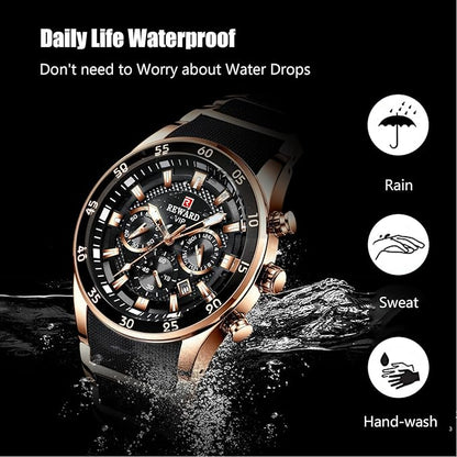 VIP Men’s Luxury Sport Chronograph Watch with Box